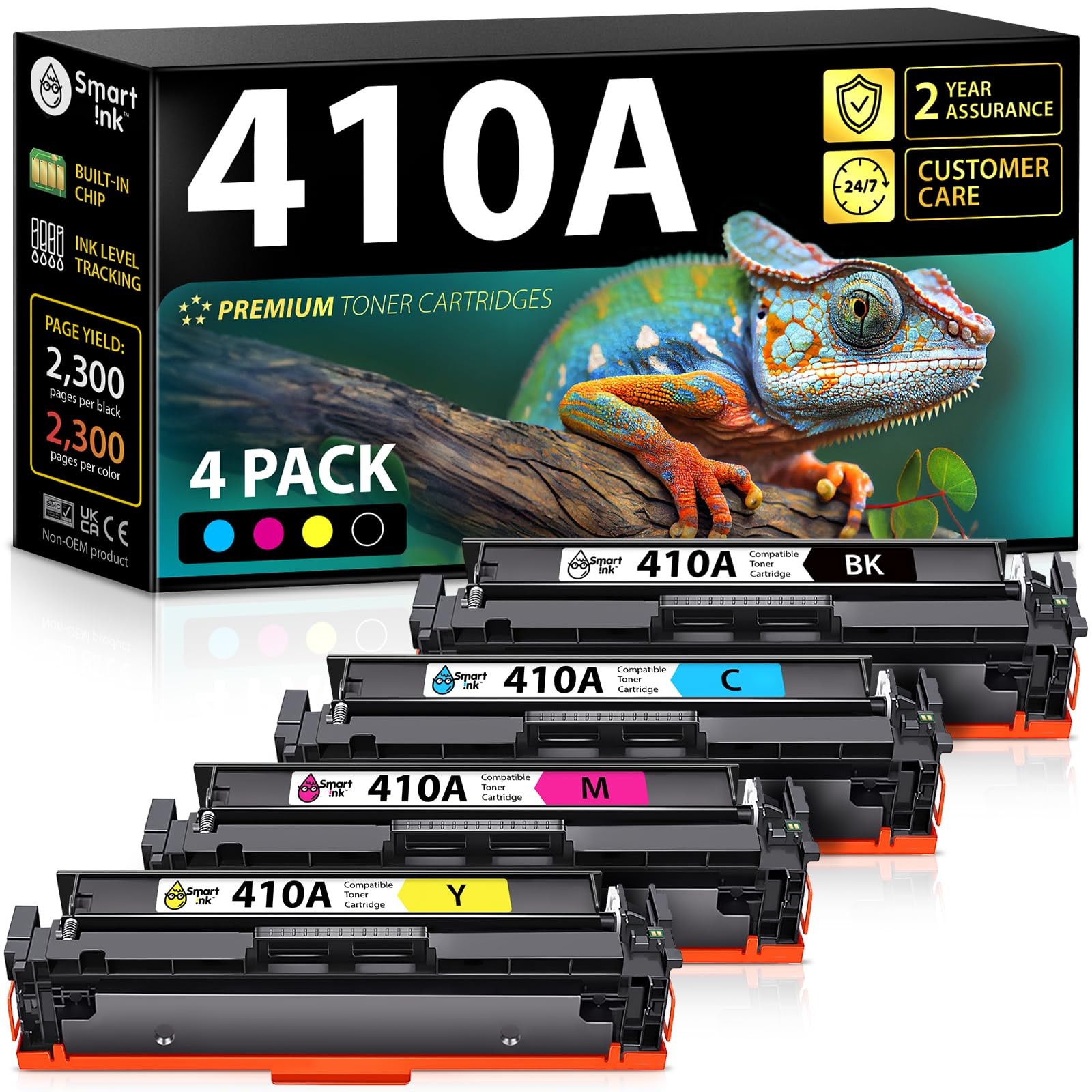 Smart Ink Compatible 410A Toner Cartridge 4 Pack