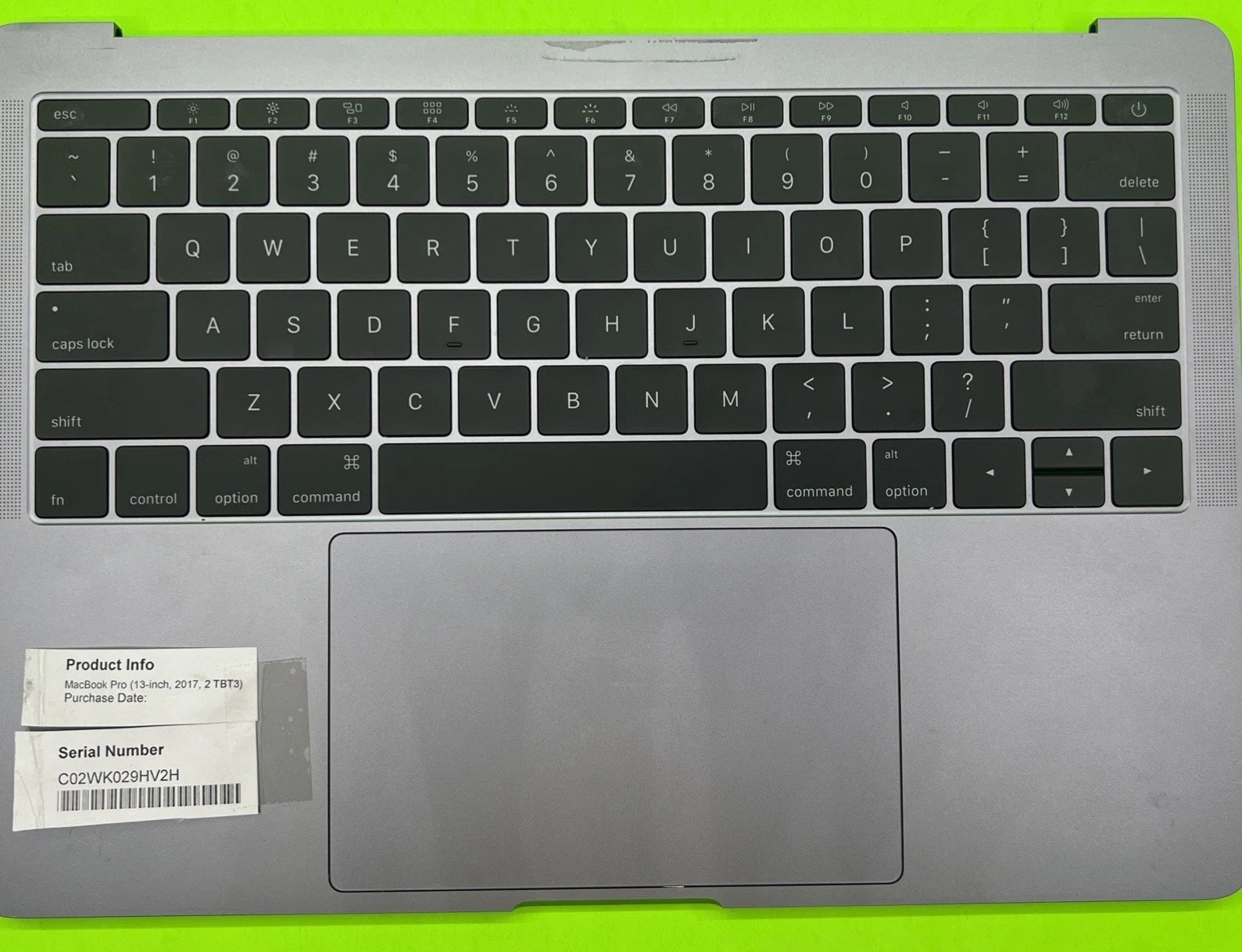 Macbook Pro 13" 2017 2TBT3 Ports Logic Board And Top Case Kernel Panic