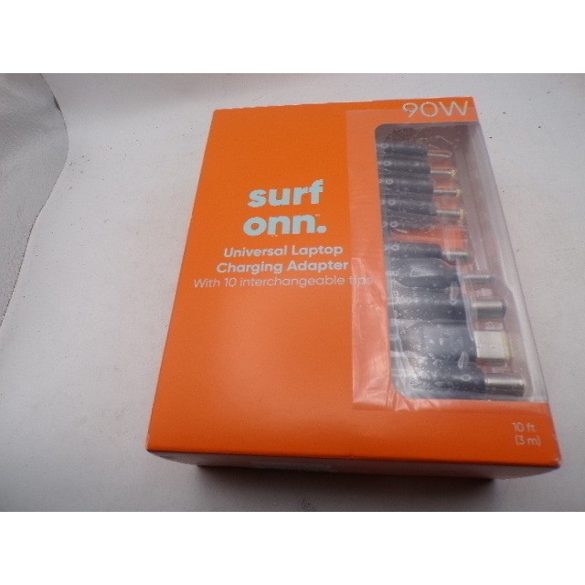 Surf Onn Universal Laptop Charging Adapter 90W 10 Interchangeable Tips 10ft Cabl