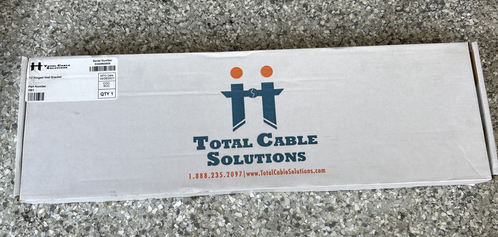 Total Cable Solutions 2U Hinged Wall Bracket New
