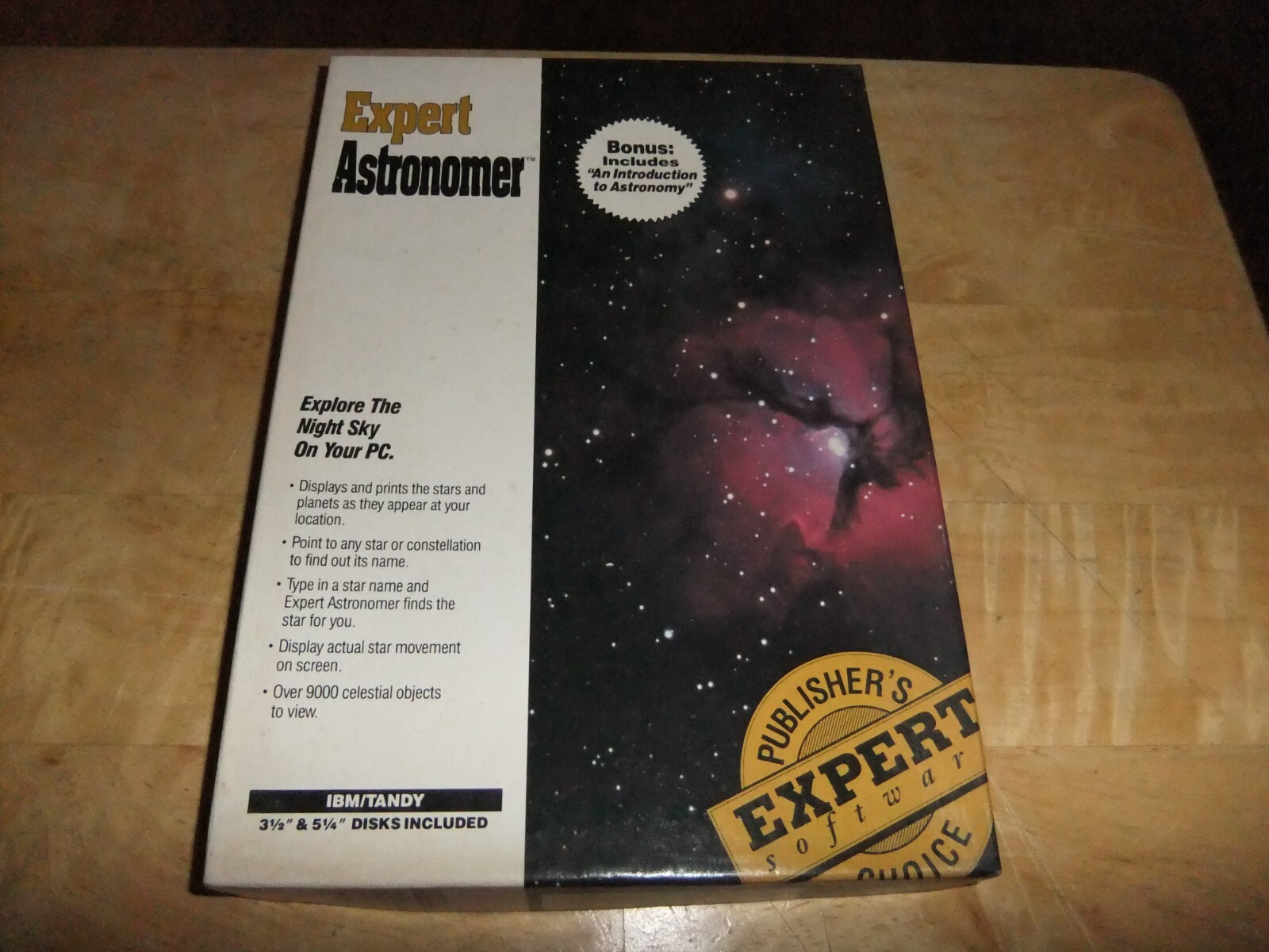 VTG 1991 EXPERT ASTRONOMER PC COMPUTER SOFTWARE GAME IBM 3.5" 5.25" DISK STARS