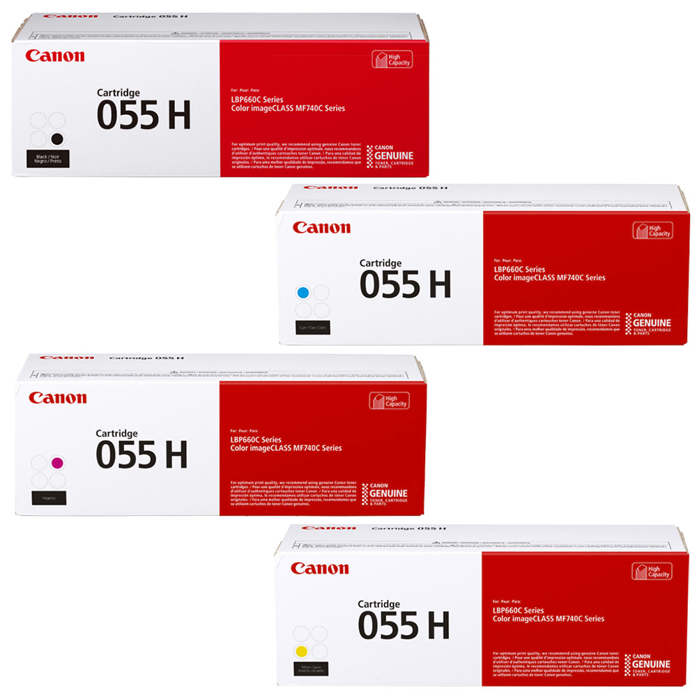 Canon 055H High Yield Toner Cartridge Set ( Cyan, Magenta, Yellow, Black )