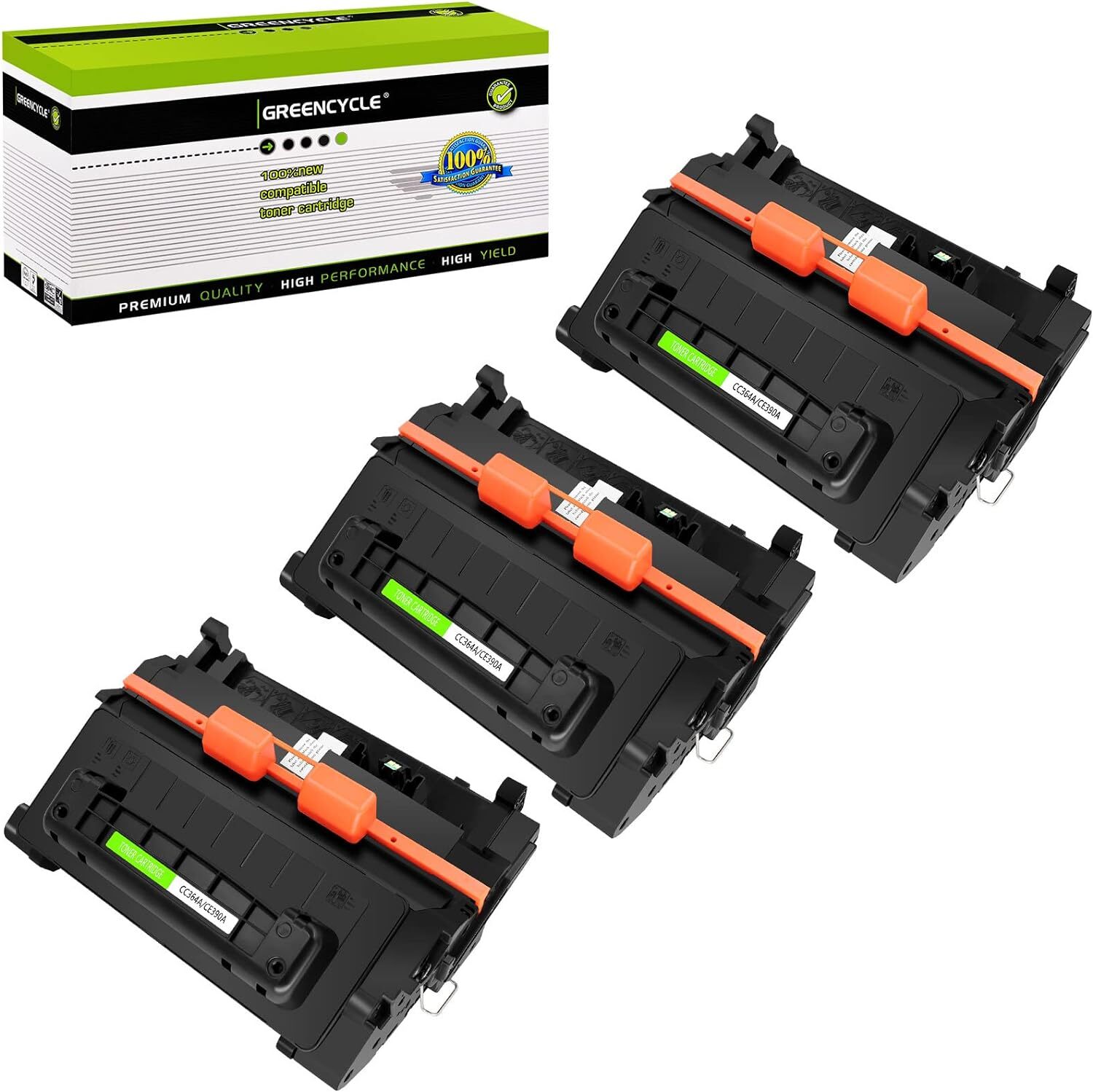 3PK CE390A 90A Toner Cartridge For HP LaserJet M4555f Enterprise 600 M601n M603n