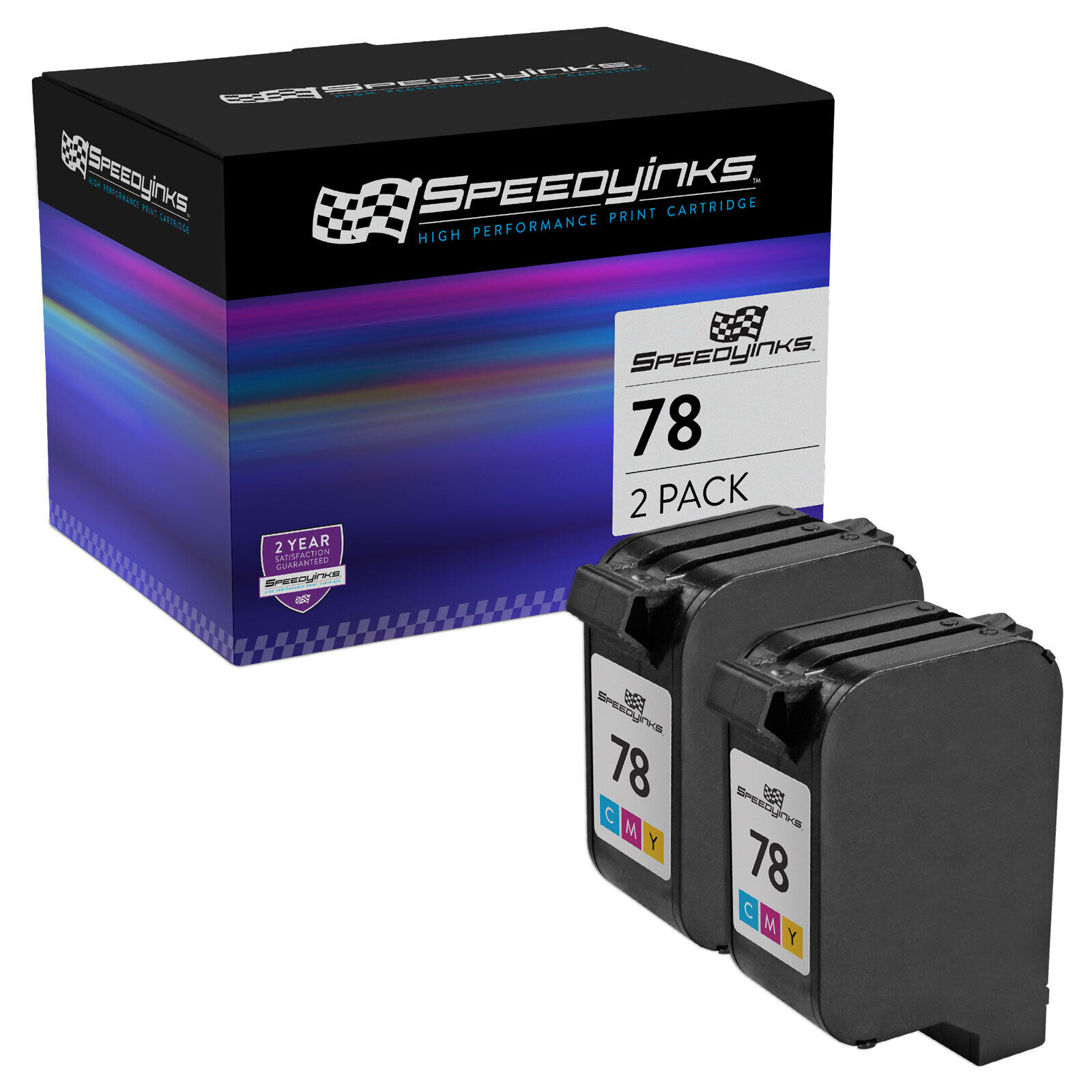 SPEEDYINKS Replacement for HP 78 Tri Color Ink Cartridge C6578D 2-Pack