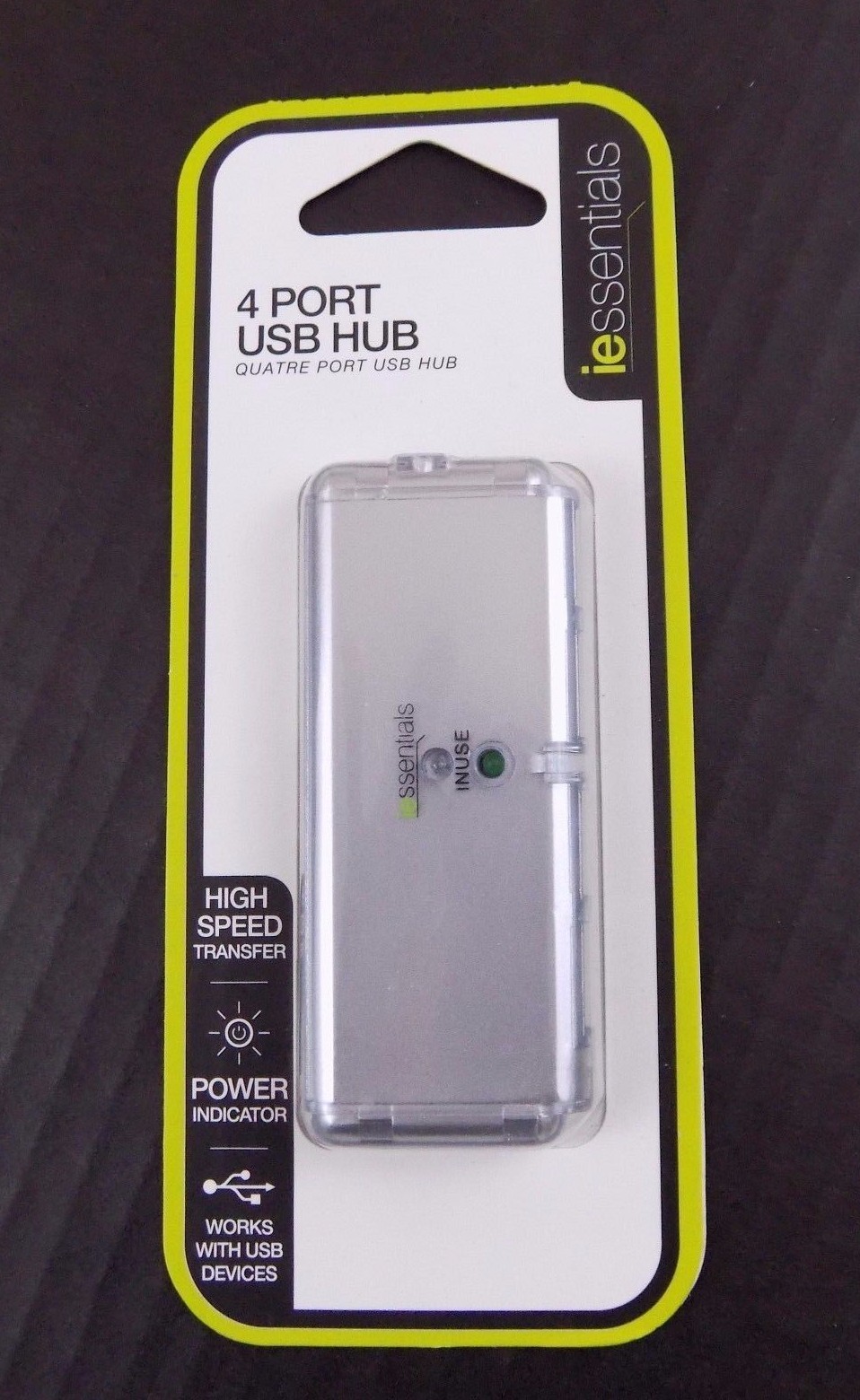 Mizco iessentials - 4 Port USB Hub - (IE-4H) - NEW IN PACKAGE - High Speed
