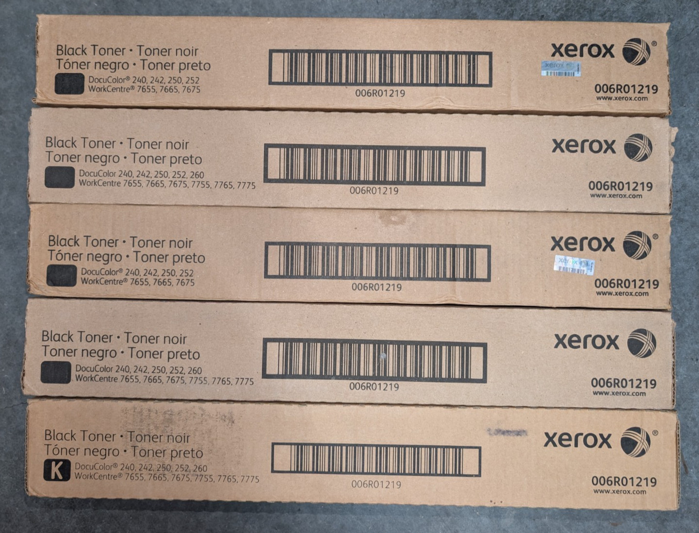 NEW Genuine Xerox 006R01219 Black Toner Cartridge DocuColor 240 242 250 252 260