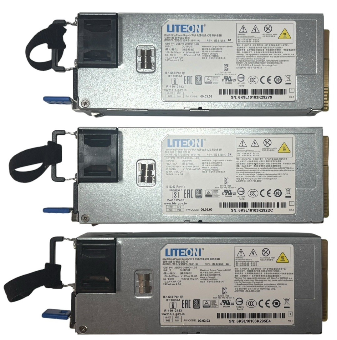 LOT Of 3-LiteOn PS-2801-9L Switching Power Supply 800W 100-240V