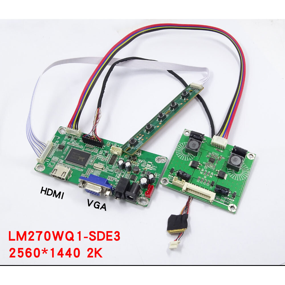 For LM270WQ1-SDE3 LM270WQ1(SD)(E3) 2560x1440 EDP Controller kit 27" LED HDMI VGA