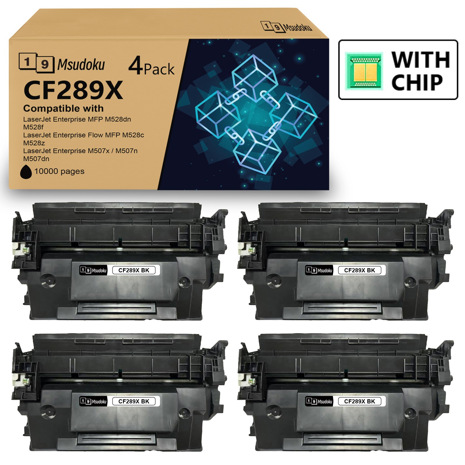 CF289X 89X Toner Cartridge Compatible for HP MFP M528dn M528f M507 [With Chip]