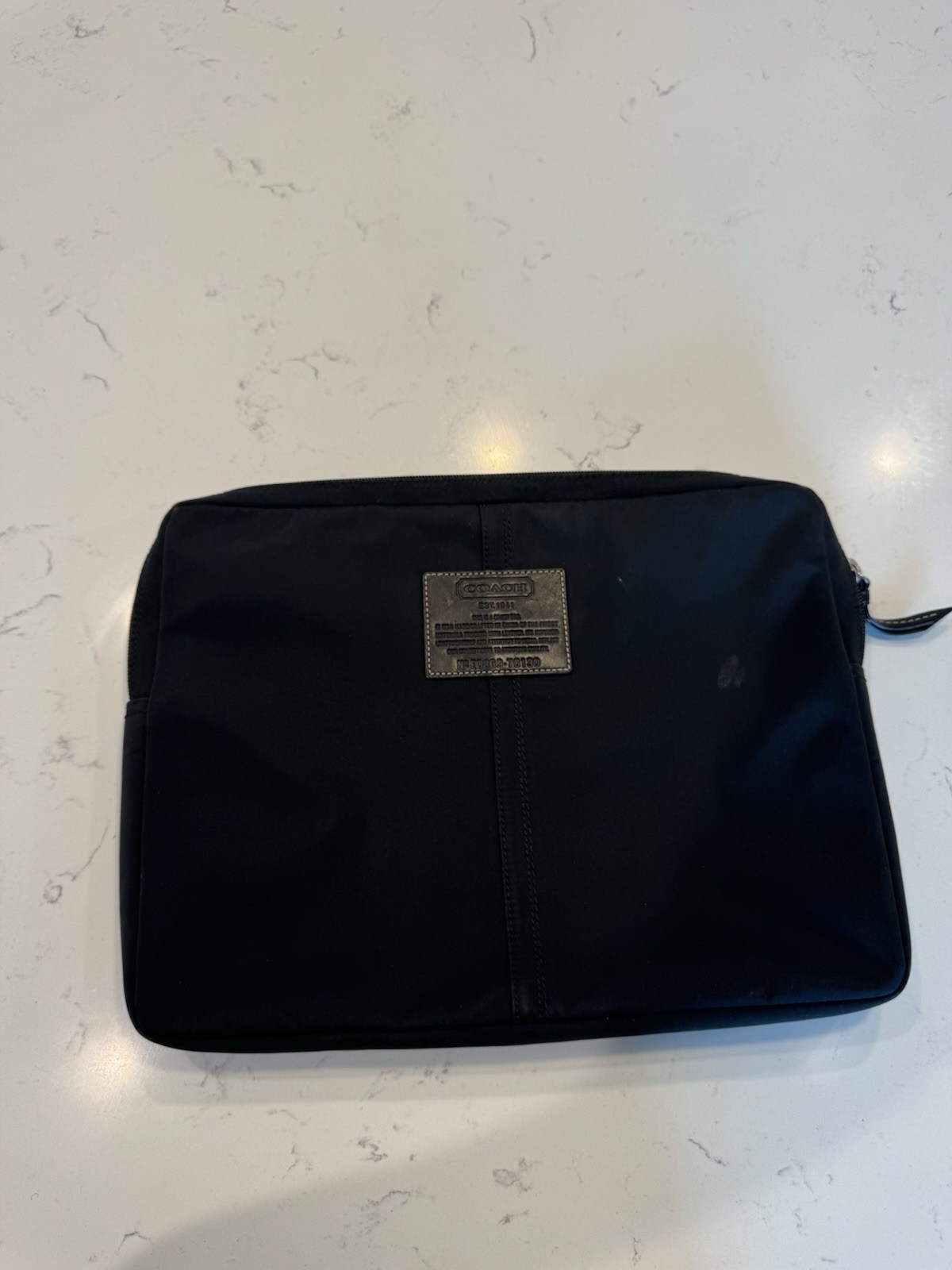 COACH 70130 Laptop Case Sleeve Black Nylon