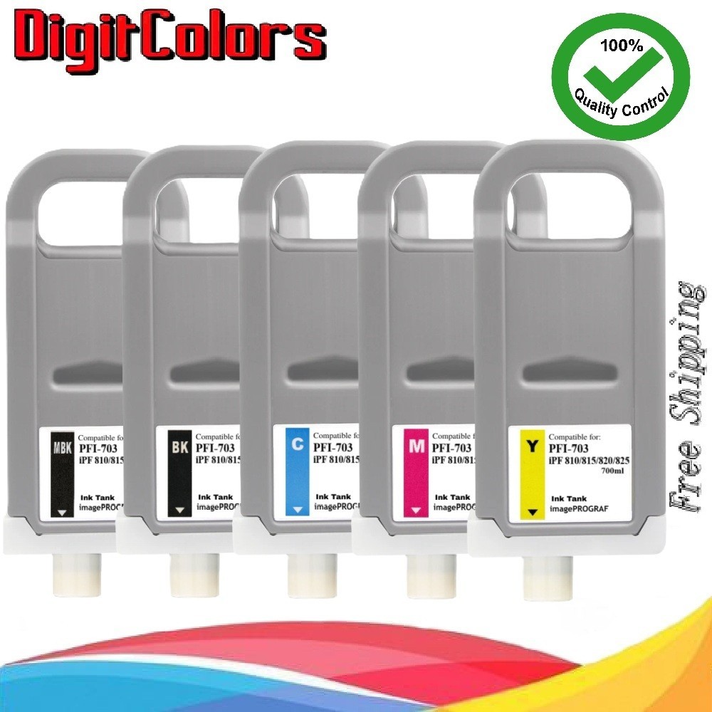 A full set of PFI-703 Ink Tank for Canon  IPF810 IPF815 IPF820 IPF825 PFI703