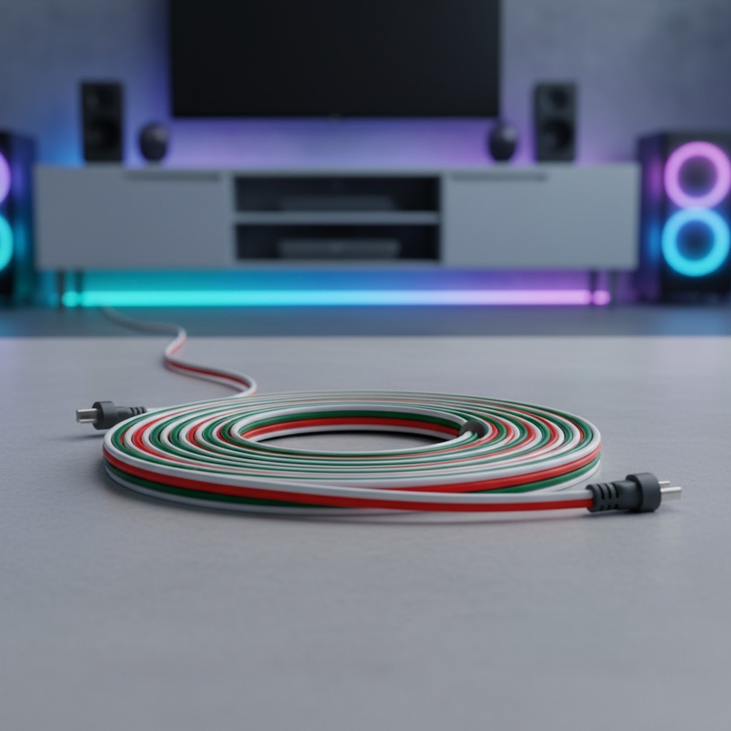 Easy to Use 100ft 3-Pin Extension Cable - High Conductivity for LED Lighting