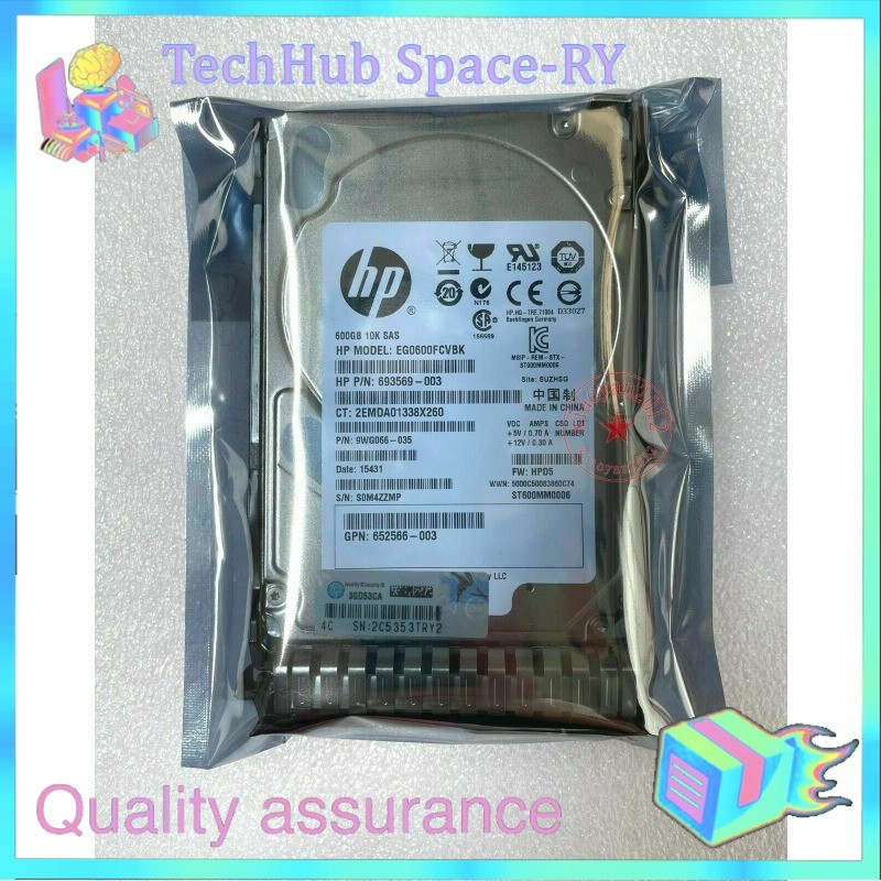 NEW HP 652583-B21 600GB 10K 2.5" SAS 6G SC ENT HDD 653957-001 0 HOURS