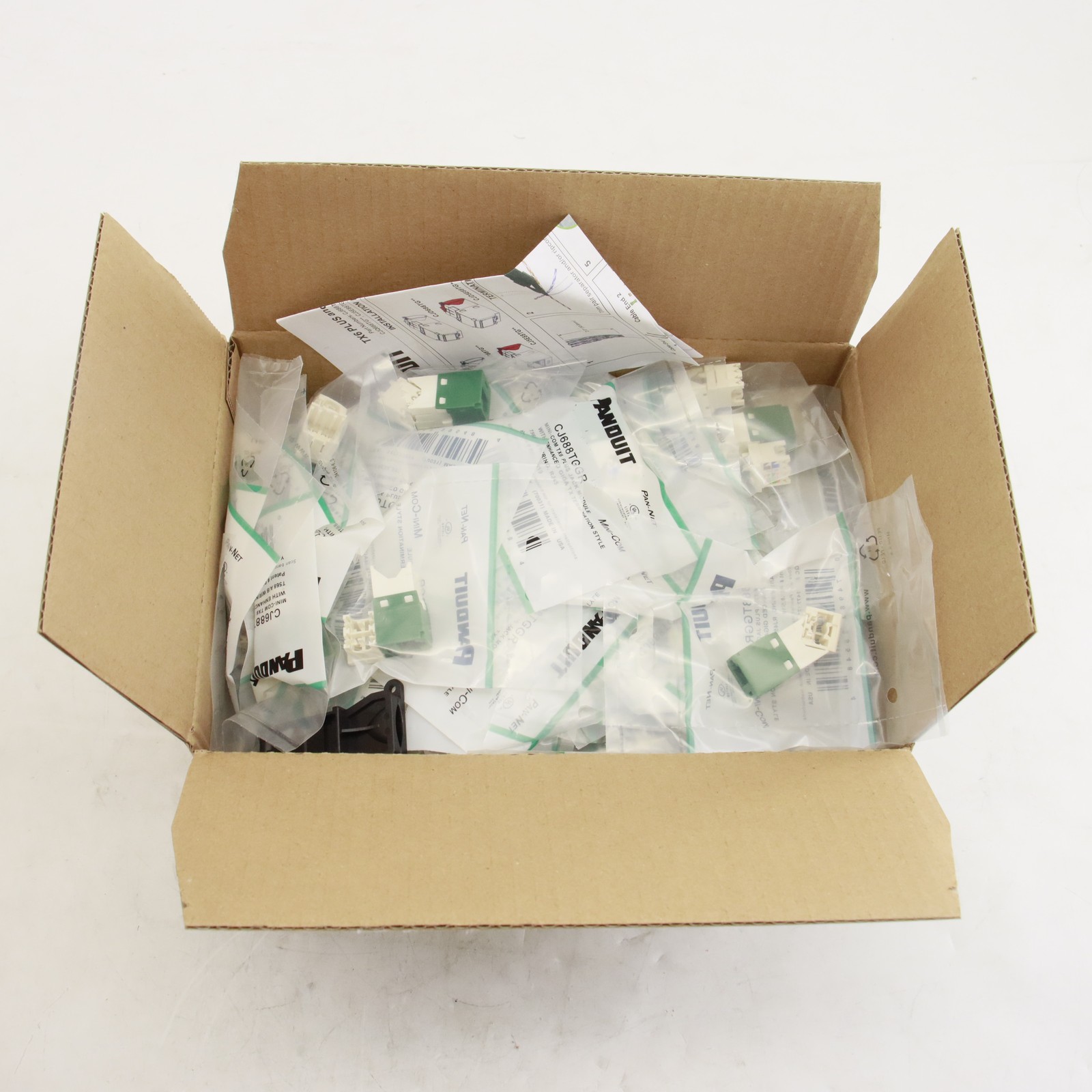 50PCS Panduit Giga TX Cat6 Network jack CJ688TGYL CJ688TGIW CJ688TGGR CJ688TGRD