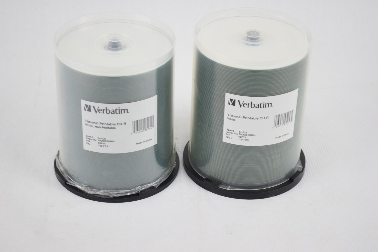 Verbatim 95254 Thermal Printable CD-R 52x 700Mb 80min ~200 Pack