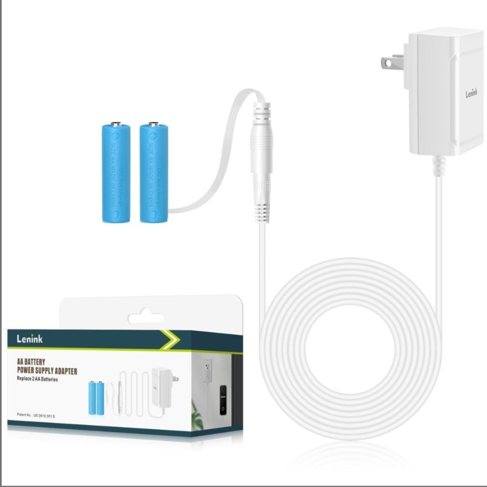 Lenink AC Power Supply Adapter for AA Battery, Replace 2 Battery White 