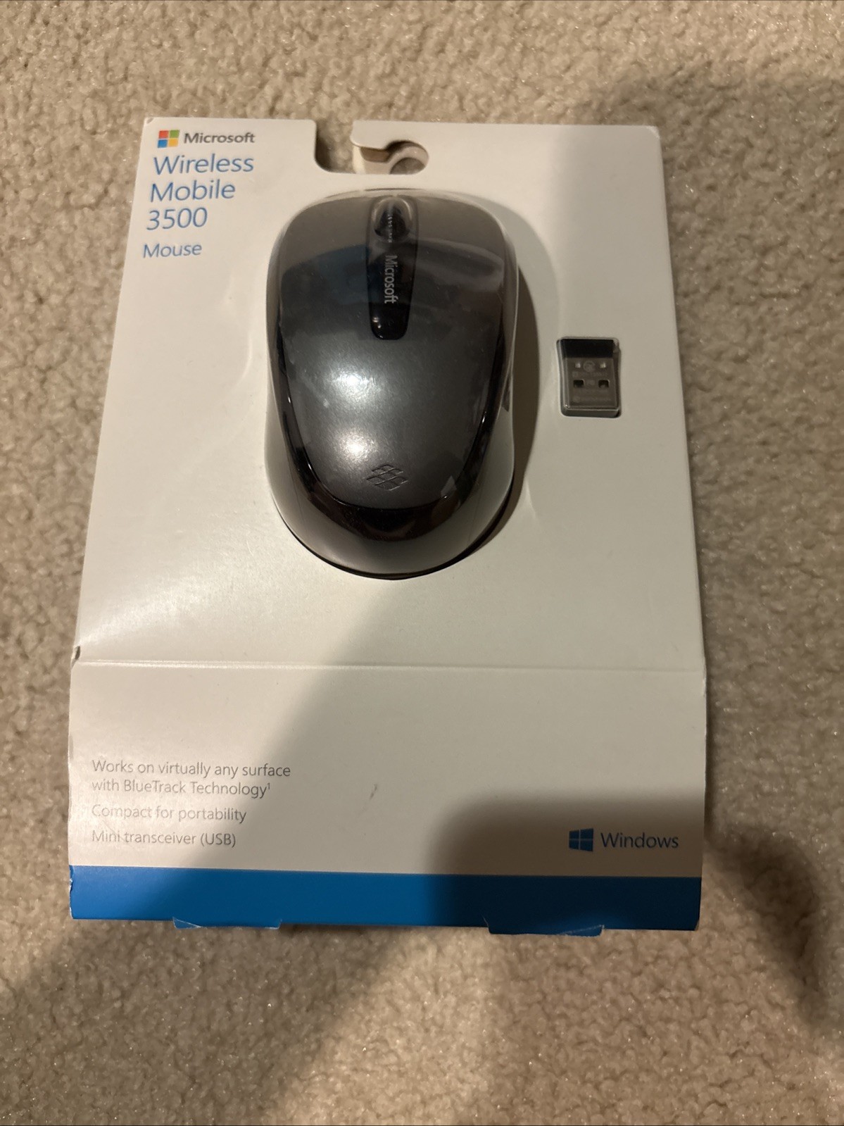 Microsoft Wireless Mobile Mouse 3500 Brand New Sealed GMF-00010 USB BlueTrack