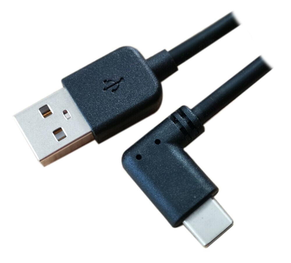 6inch USB Type-C 90 Degree Male to Type-A Male Cables  480Mbps  Black