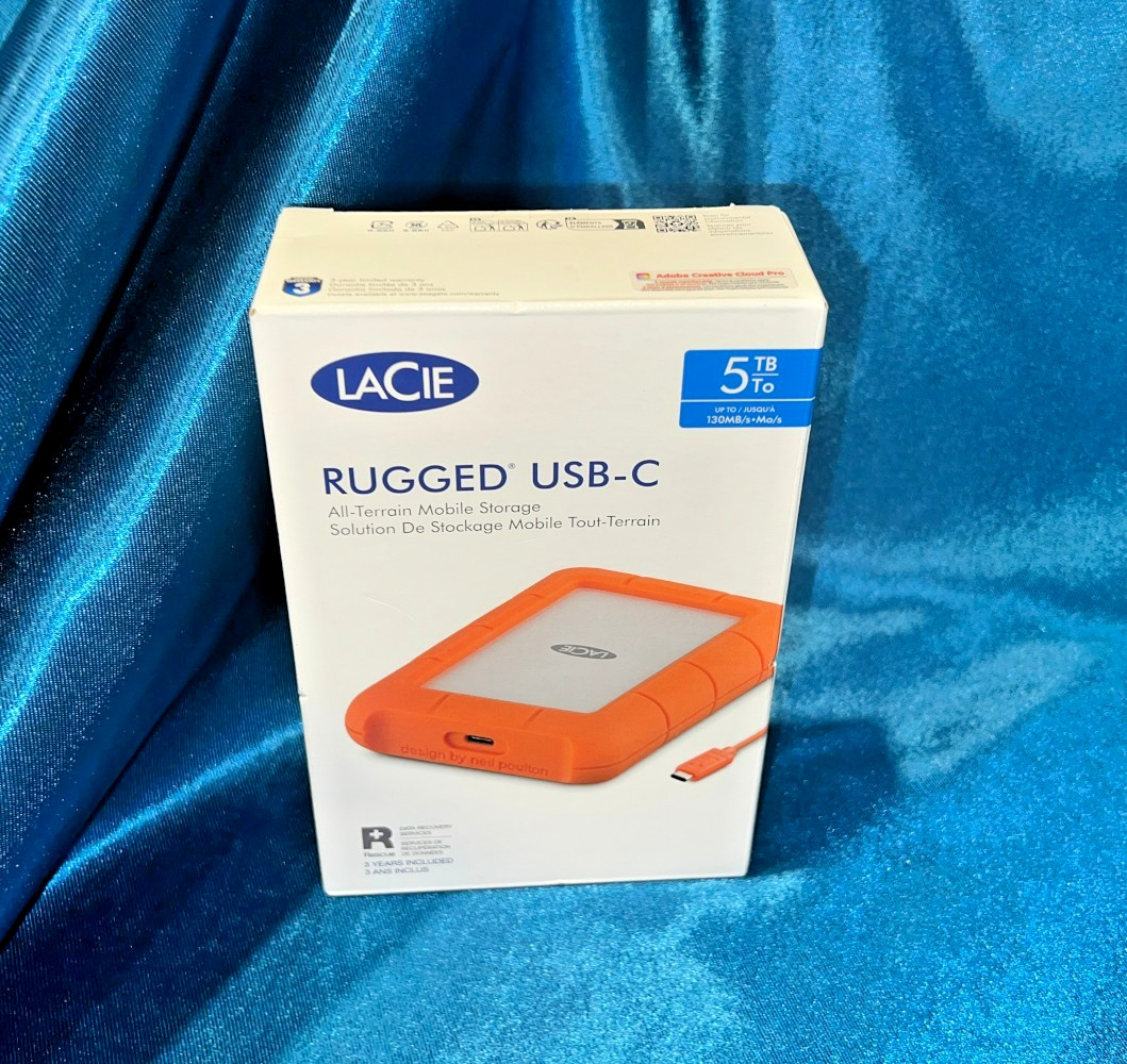 Lacie 5TB Rugged USB-C Mobile Storage External Hard Drive - STFR5000800