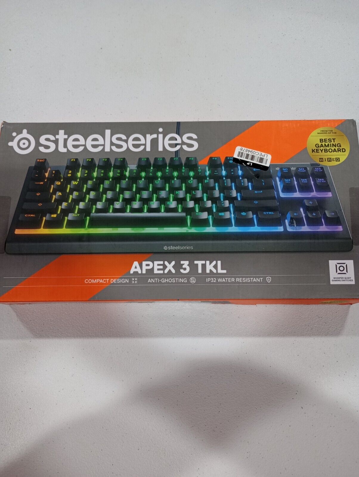 Genuine Steelseries Apex 3 TKL RGB Gaming Keyboard. Open Box But New E5