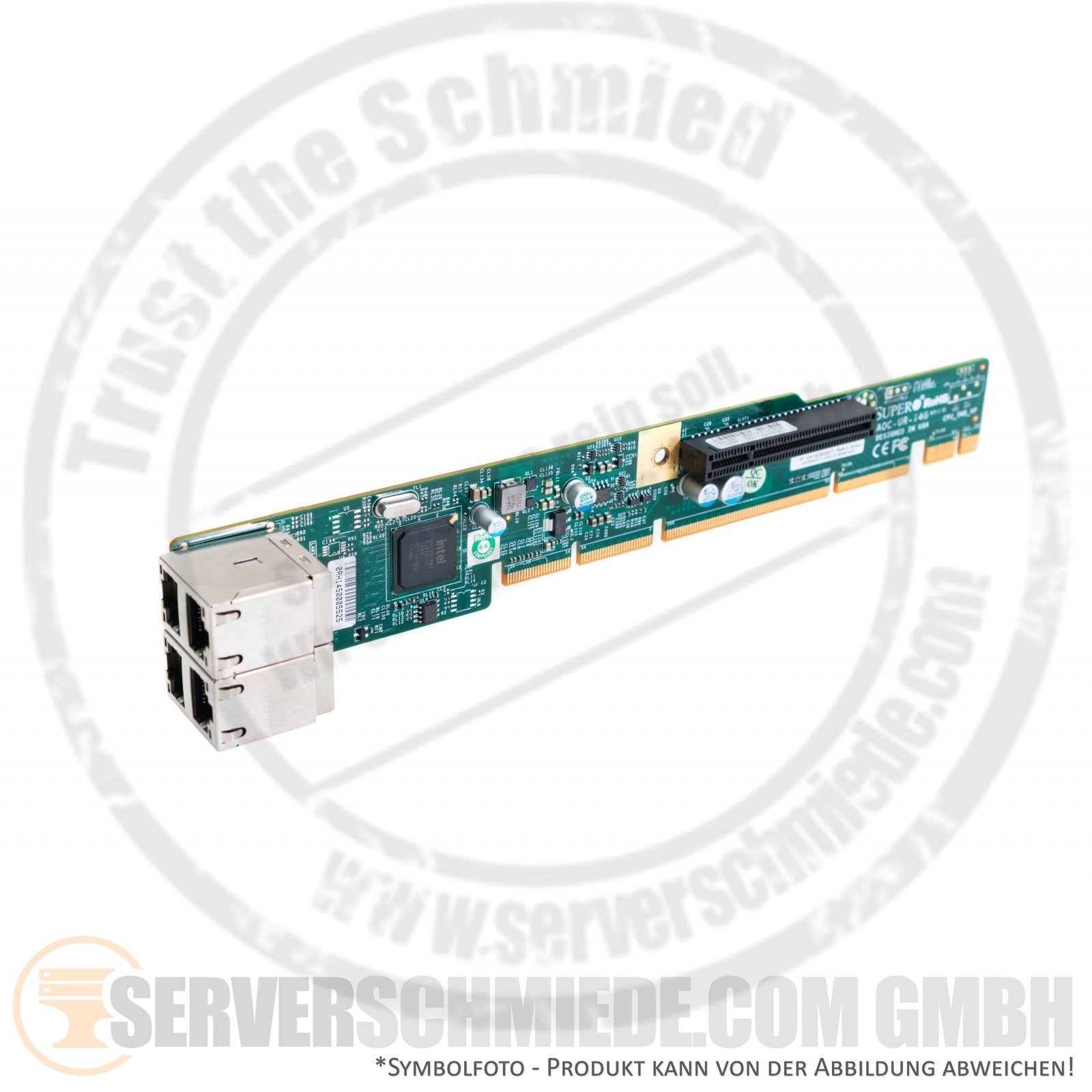Supermicro AOC-UR-i4G 1U Ultra Riser 4x 1GbE Intel i350-T4 RJ-45 Copper Network