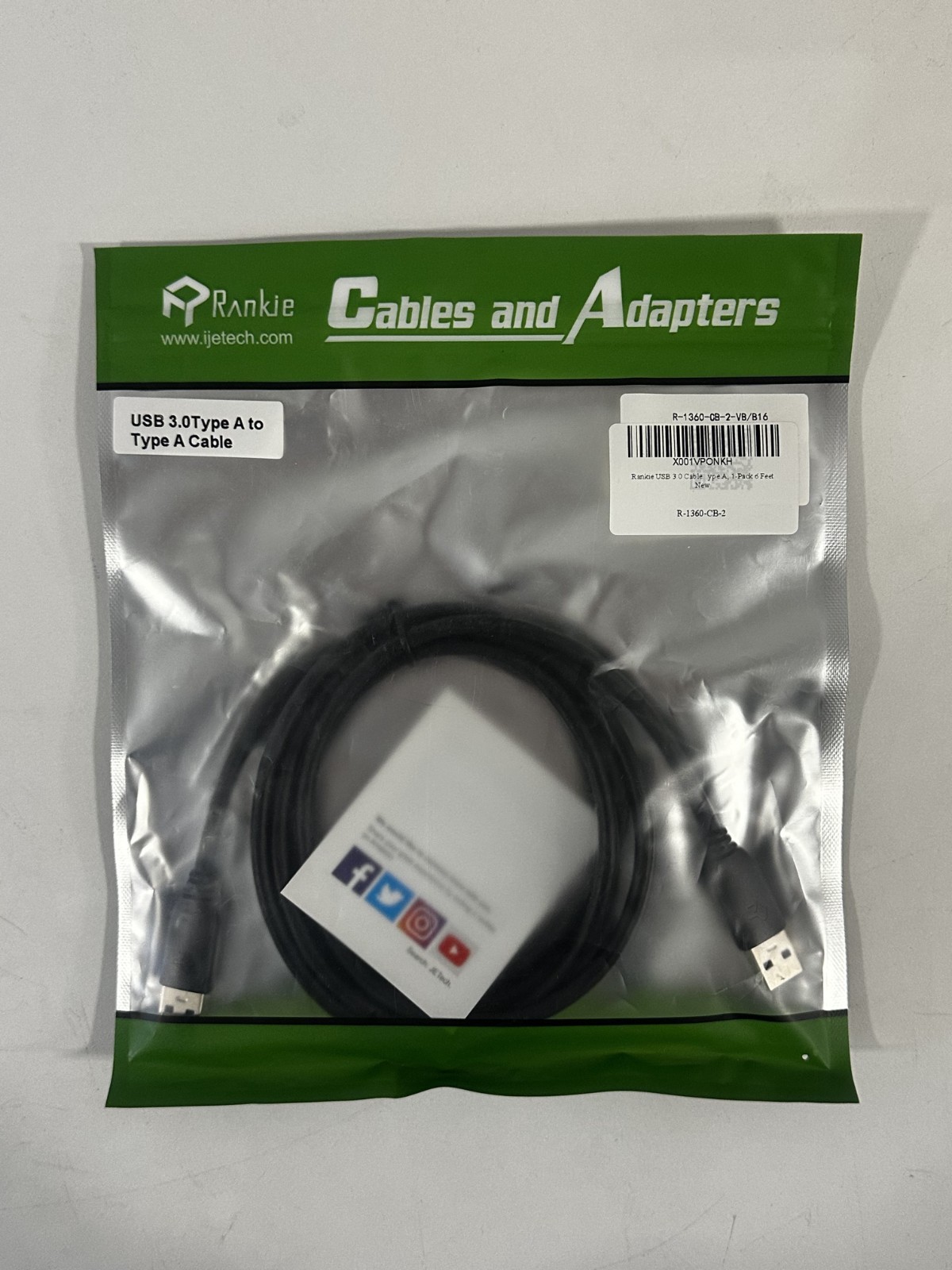 2 Rankie Cables And Adapters- USB 3.0 Type A to Type A Cable