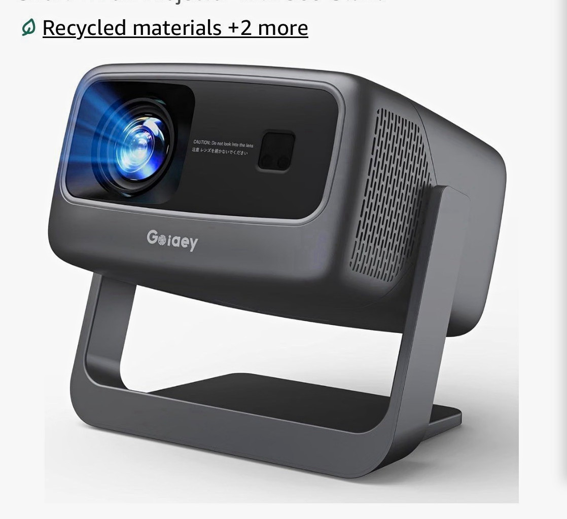 Goiaey 3500 ANSI/ Official Apps/65W Audio] Outdoor 4K with WiFi and Bluetooth