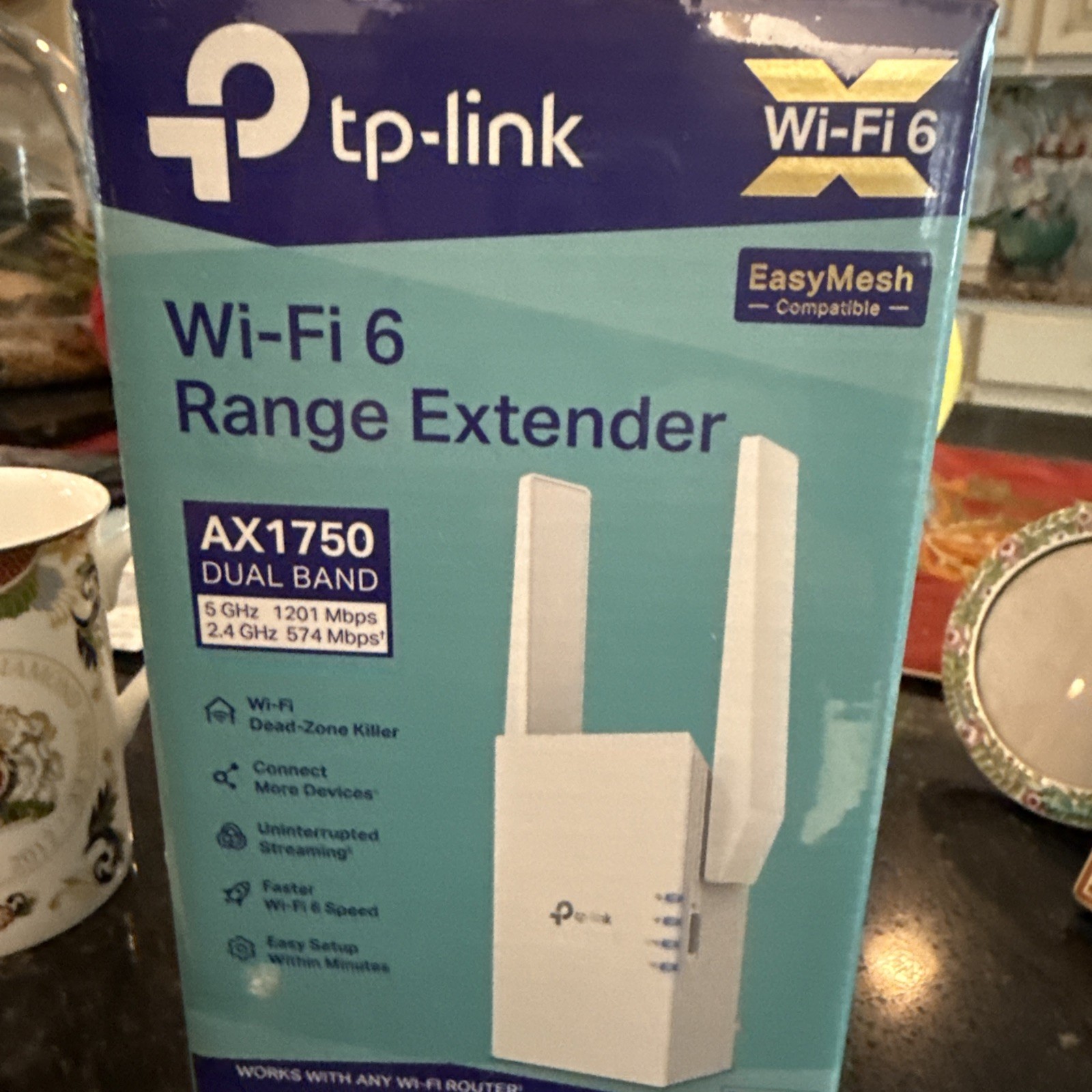 TP-LINK AX1750 Wi-Fi 6 Range Extender (RE1750X) - White