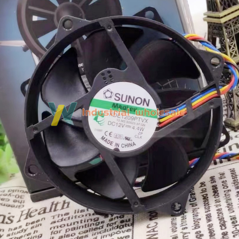 2PC SUNON MagLev KDE1209PTVX 90mm 80mmx25mm CPU Round Cooling Fan 7.0W 4-Pin 12V