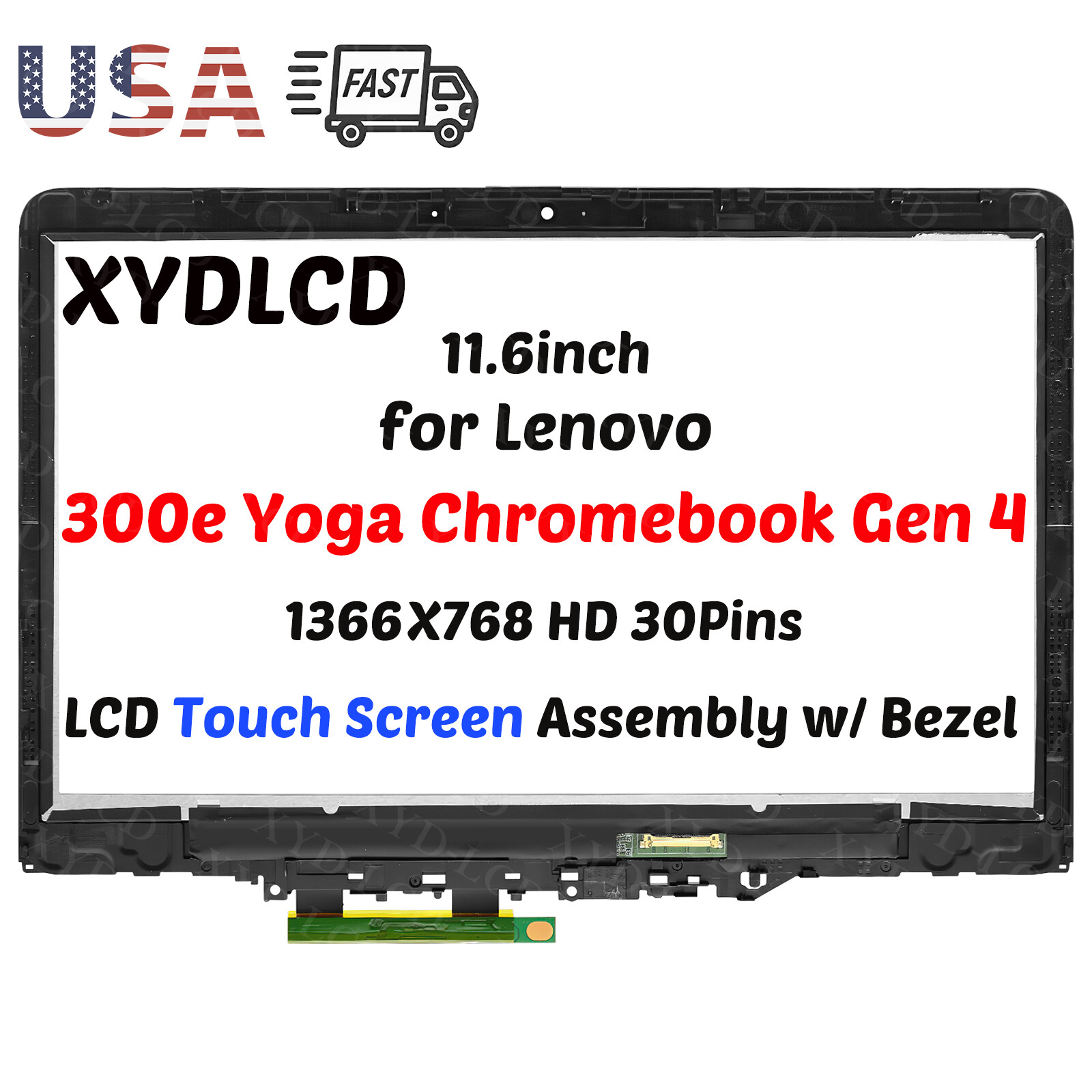 10PCS Wholesale LCD Touch Screen for Lenovo 300e Yoga Chromebook Gen 4 82W2 82W3