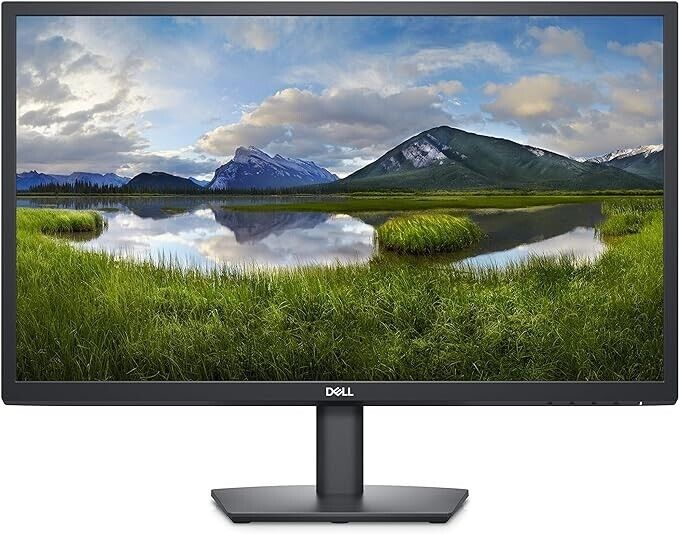Dell 24in LCD Monitor for Desktop Computer PC Grade A w/ Stand & Power Cable
