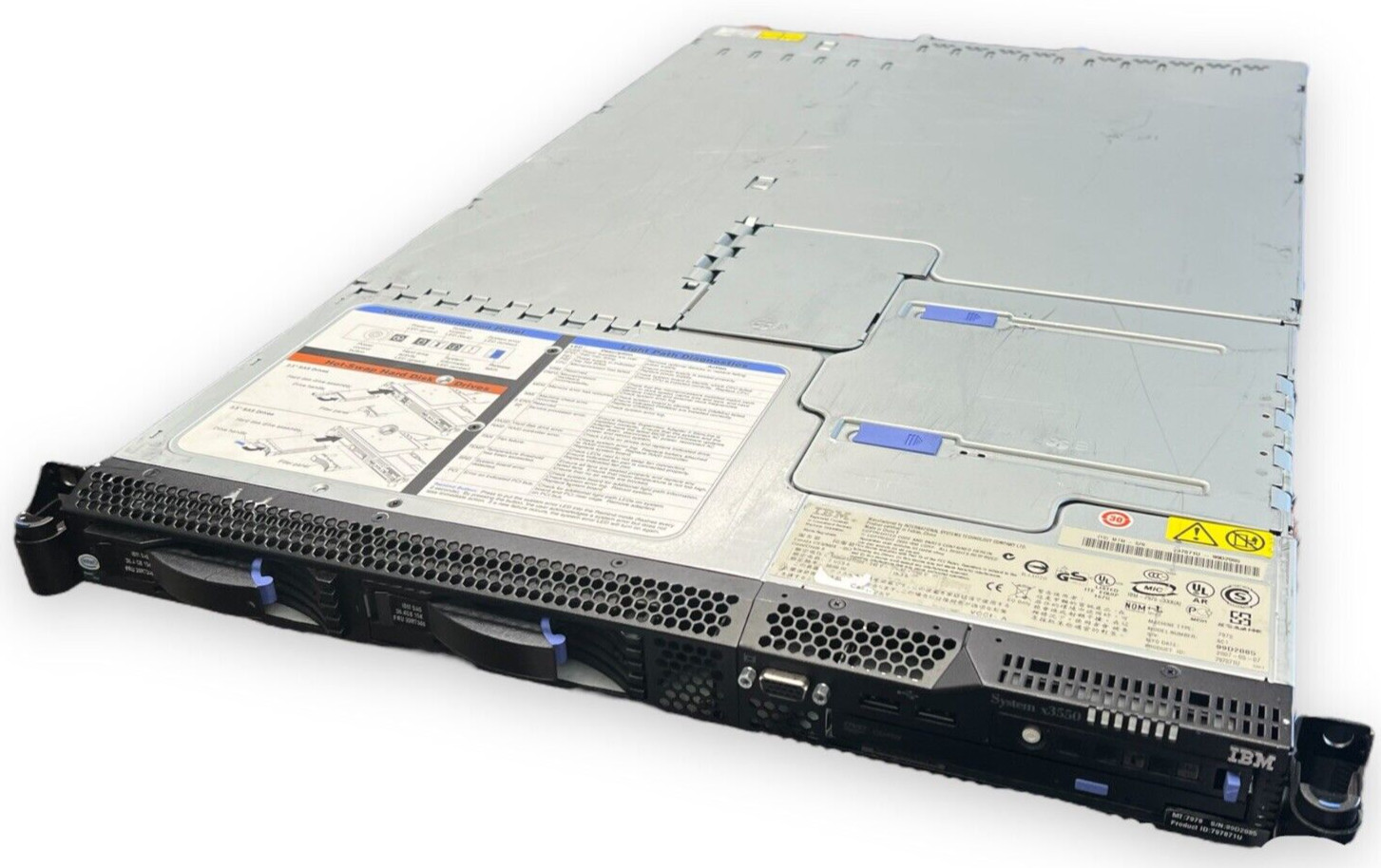 IBM 7978-71U x3550 xSeries Server w/ X4-2GB PC2 + X2-7001134-Y000 PS - TESTED