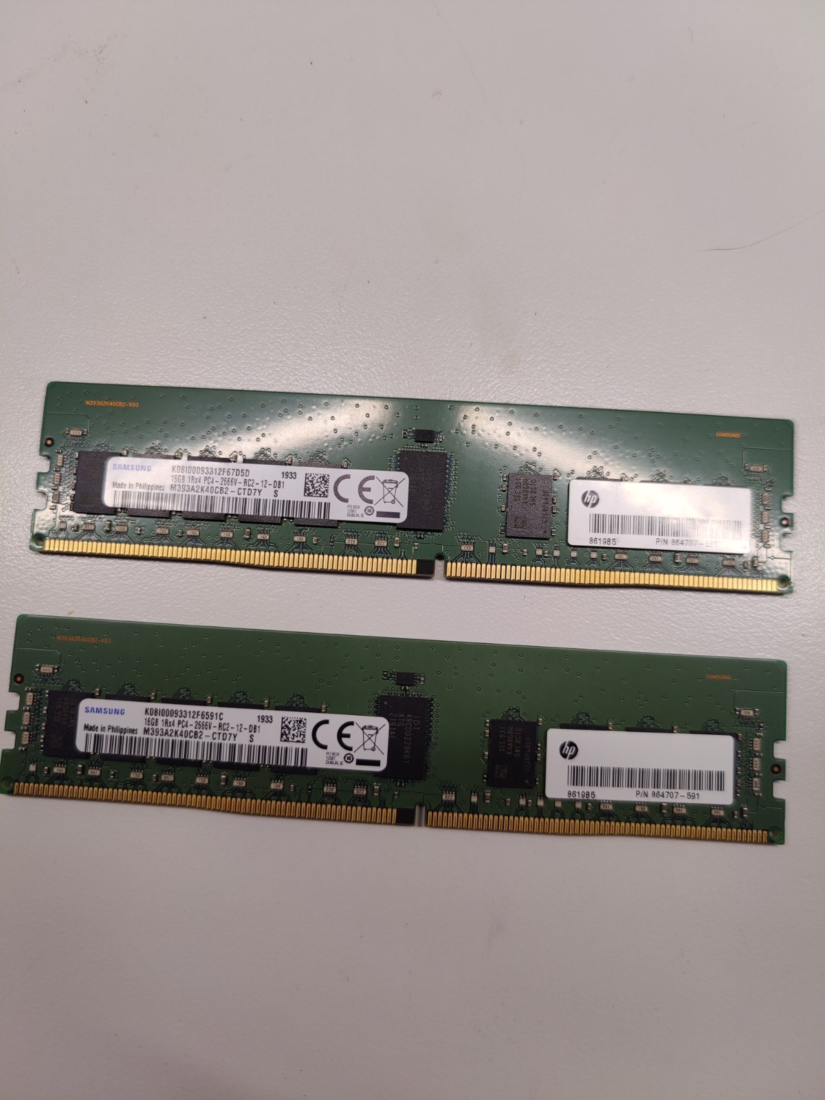 SAMSUNG 32gb (2×16GB) PC4-2666V Server Ram / ECC Memory - M393A2K40CB2-CTD7Y