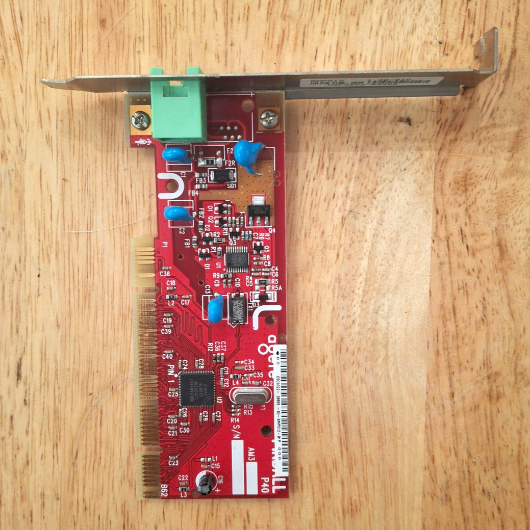HP Agere Pinball P40 SV92PP 56K PCI DIAL-UP FAX MODEM LOW PROFILE BMP012