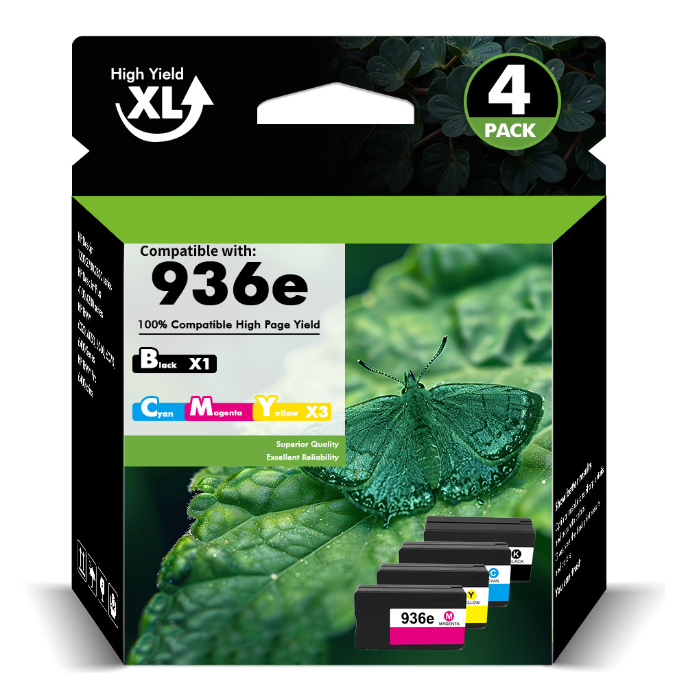 936XL 936e Ink Cartridge Combo Pack For HP OfficeJet Pro 9125e 9120e 9730e 9135e