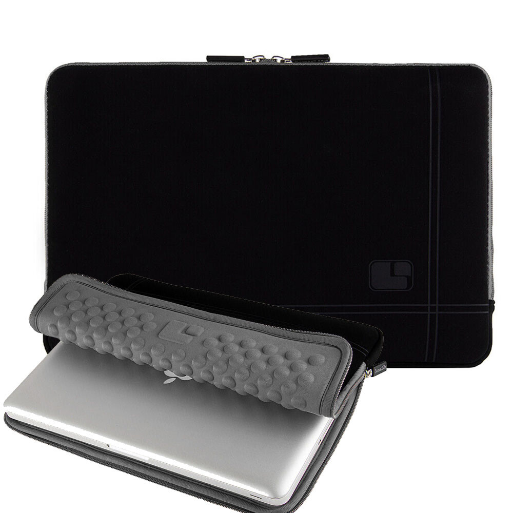 Black/Gray Soft Laptop Case Sleeve For 13" Microsoft Surface X / Surface Pro 8
