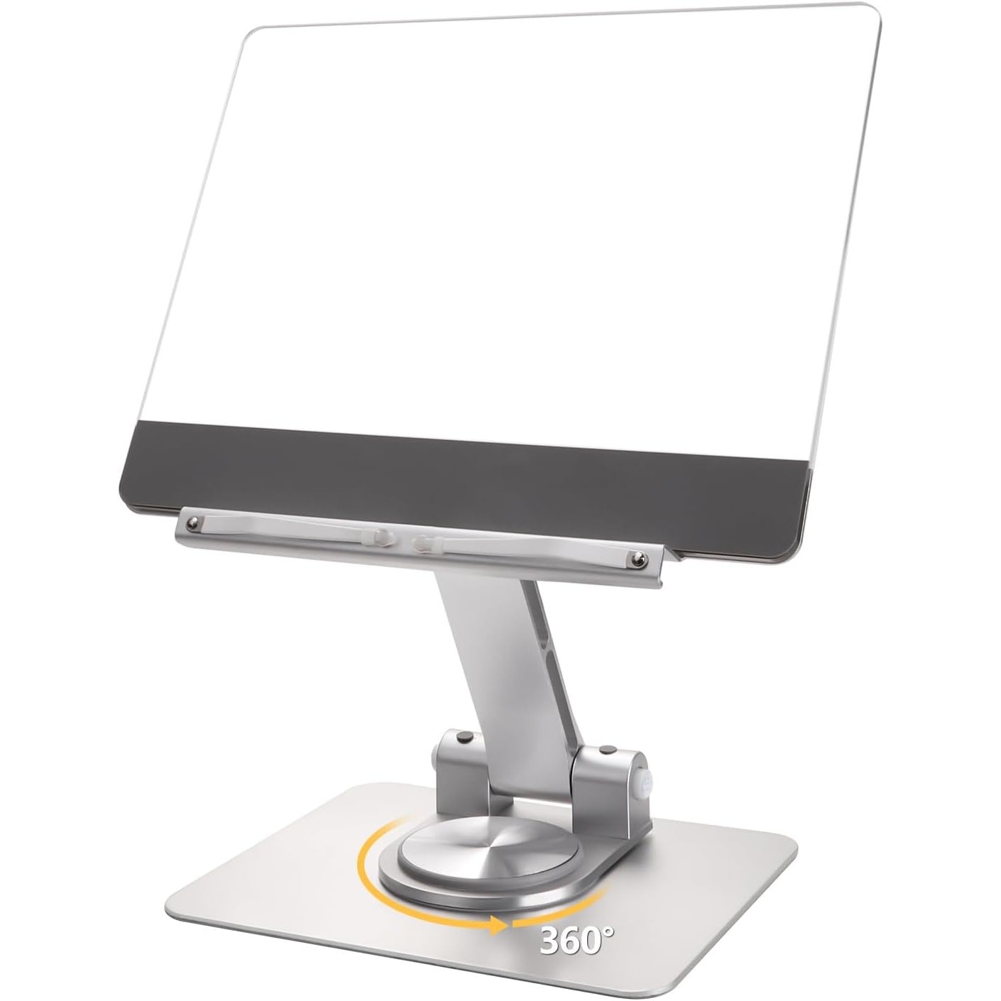 Acrylic Adjustable Book Stand 360° Rotating Laptop Tablet Holder Reading Desk