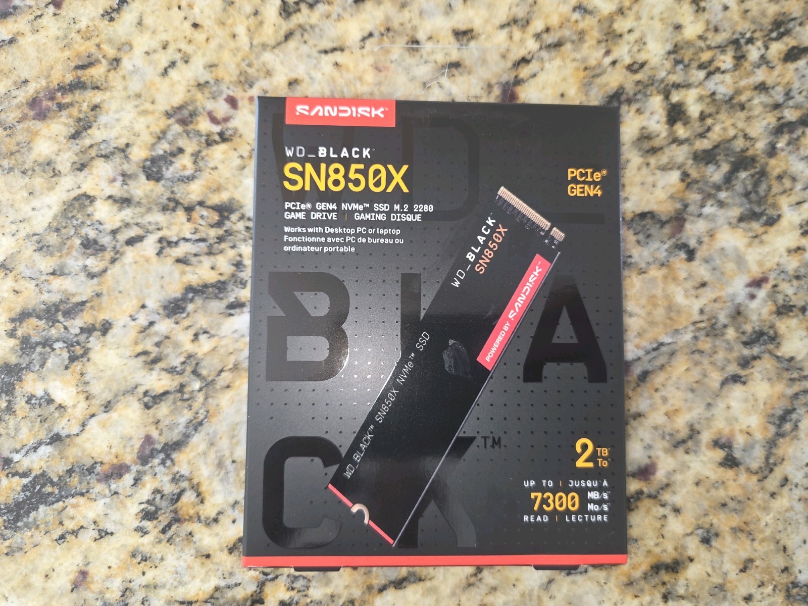 WD_BLACK 2TB SN850X NVMe Internal Gaming SSD Gen4 M.2 2280 - WDBB9G0020BNC - NIB