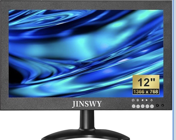 12-inch Small Monitor 1366x768 HD LED Screen HDMI VGA Security / Video Monitors