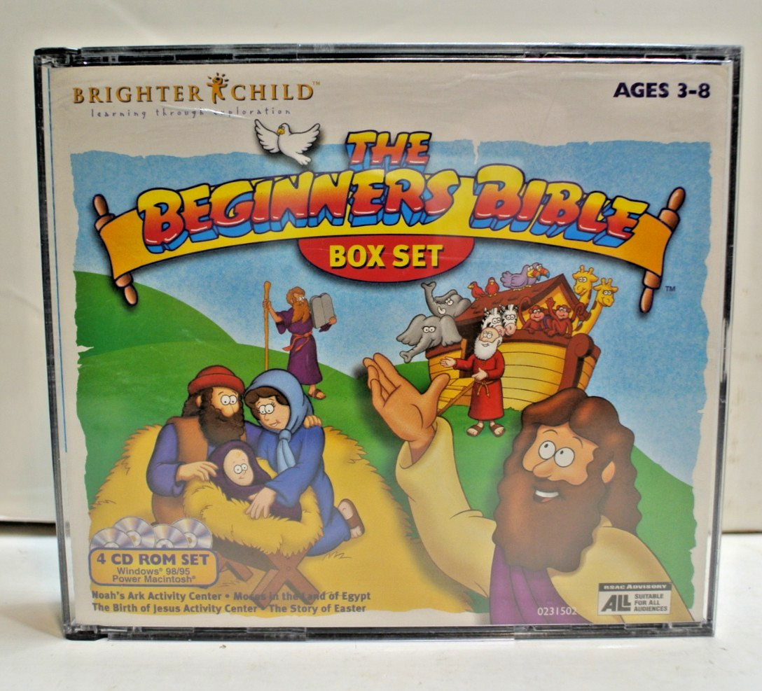 THE BEGINNERS BIBLE BOX SET - 4 CD ROM SET - BRIGHTER CHILD AGES 3-8