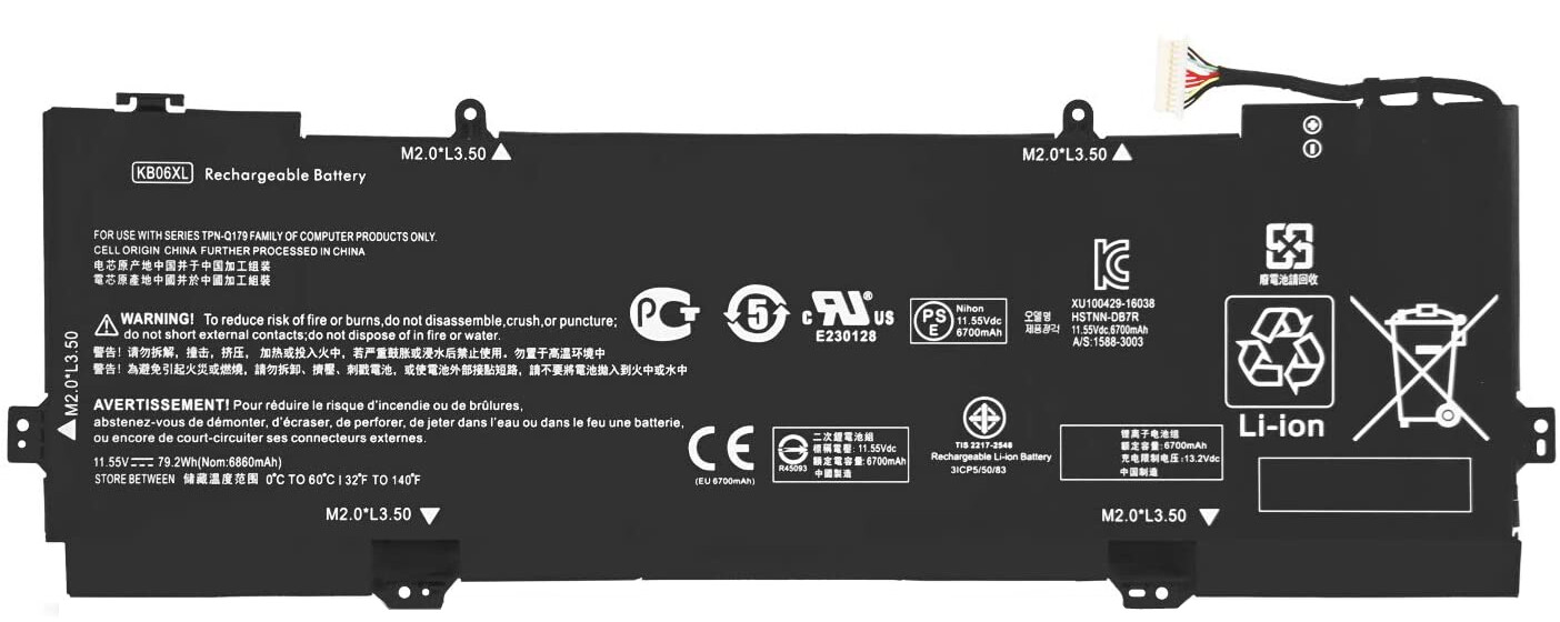 REPLACEMENT KB06XL 902499-856 BATTERY FOR HP SPECTRE X360 15-BL 11.55V 79WH