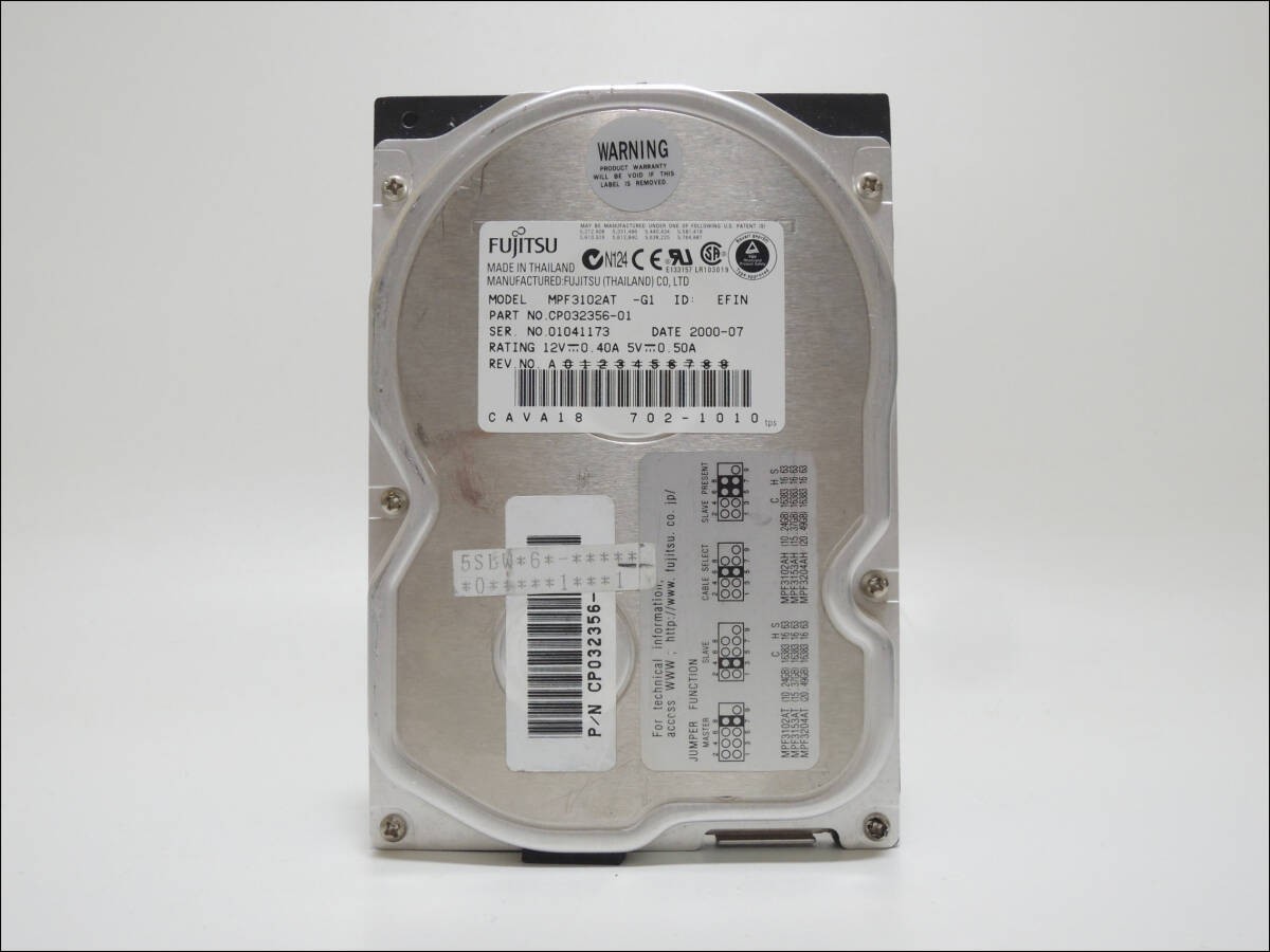 FUJITSU 3.5-inch HDD MPF3102AT 10GB IDE 14795
