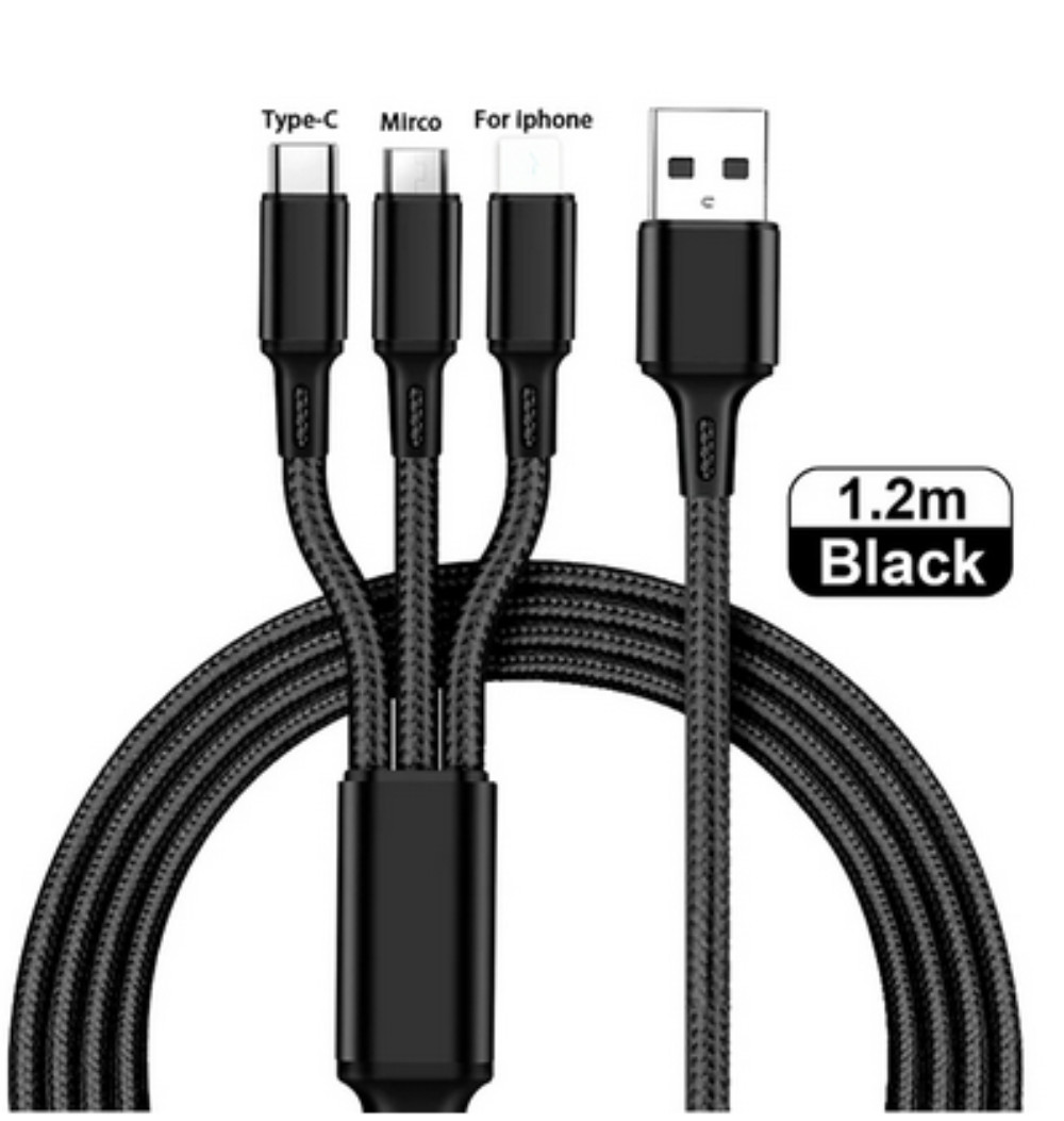 3 in 1 Fast USB Charging Cable Universal Function Cell Phone Charger Cord Lot