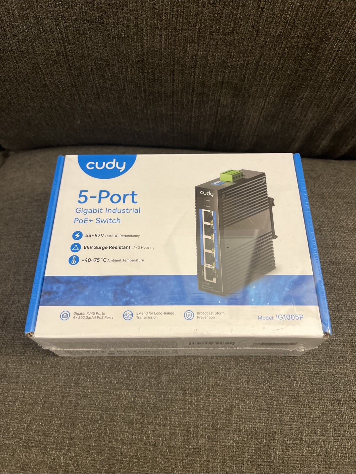 Cudy 5 Port Gigabit PoE Industrial Switch IG1005P DIN Rail 802.3af at