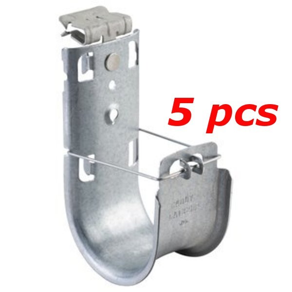 5 PACK - 1-5/16" CADDY CAT21HP24SM J-HOOK Hammer-On Beam Clamp Clip Cable Hanger
