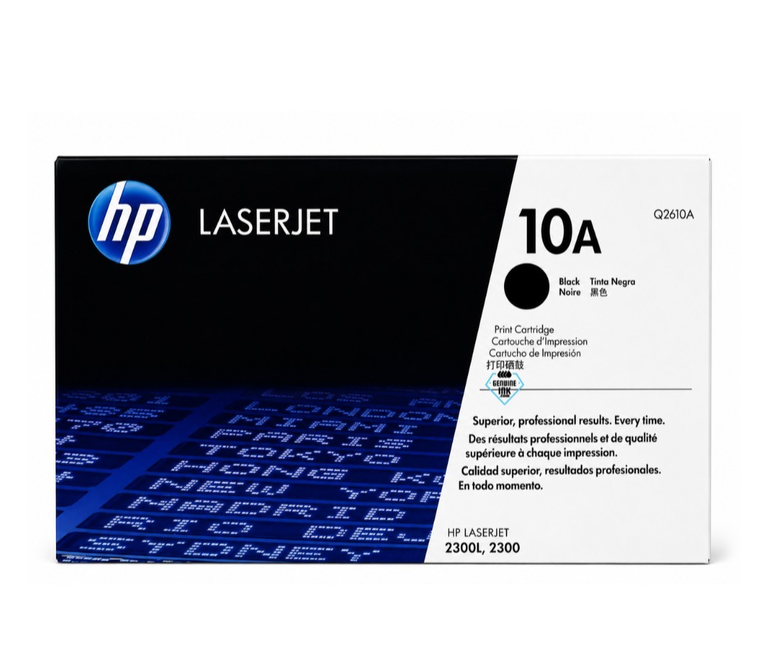 Genuine HP 10A Black Original LaserJet Print Toner Cartridge, Q2610A - Sealed