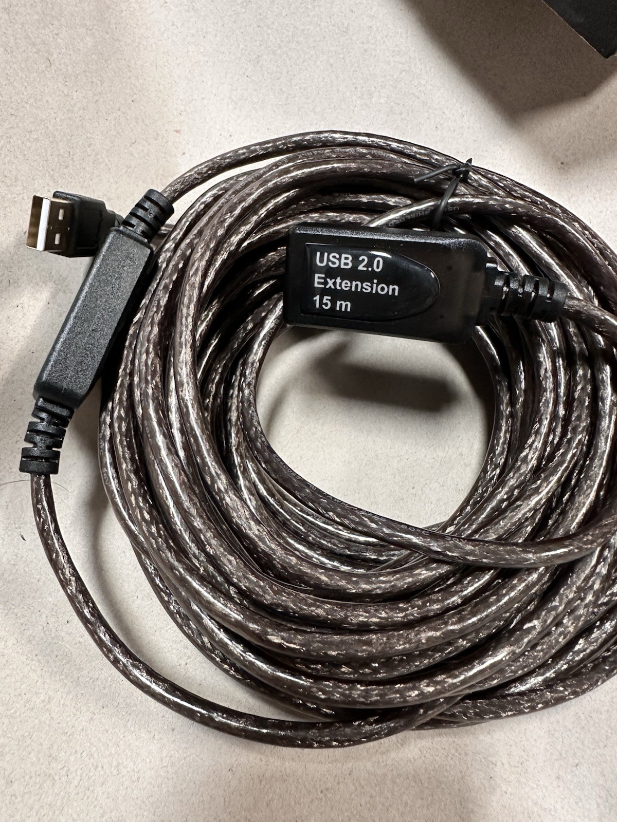 Monoprice 49ft 15M USB 2.0 A Male to A Female Active Extension / Repeater Cable