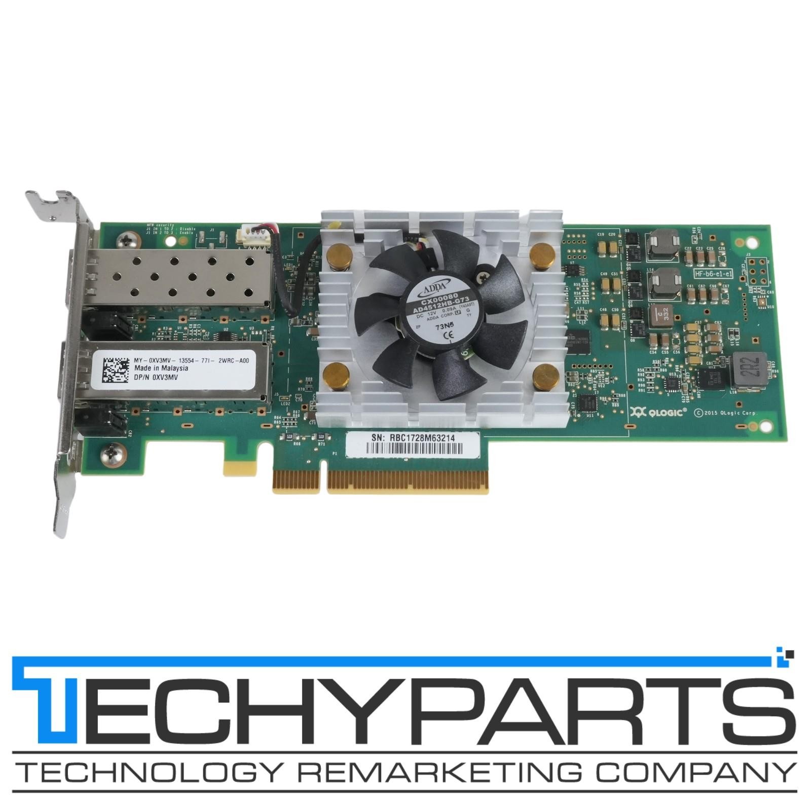 Dell XV3MV QLogic QL45212HLCU-DE FastLinQ 25GbE 2-Port SFP28 PCIe 3.0 x8 NIC SFF