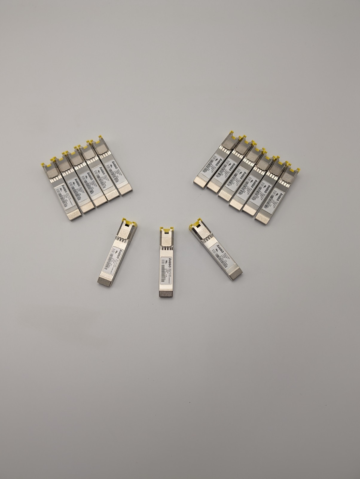 Lot of 14 Used & Tested Avago ABCU-5710RZ-SN1 1000Base-T SFP+ RJ-45 Transceivers