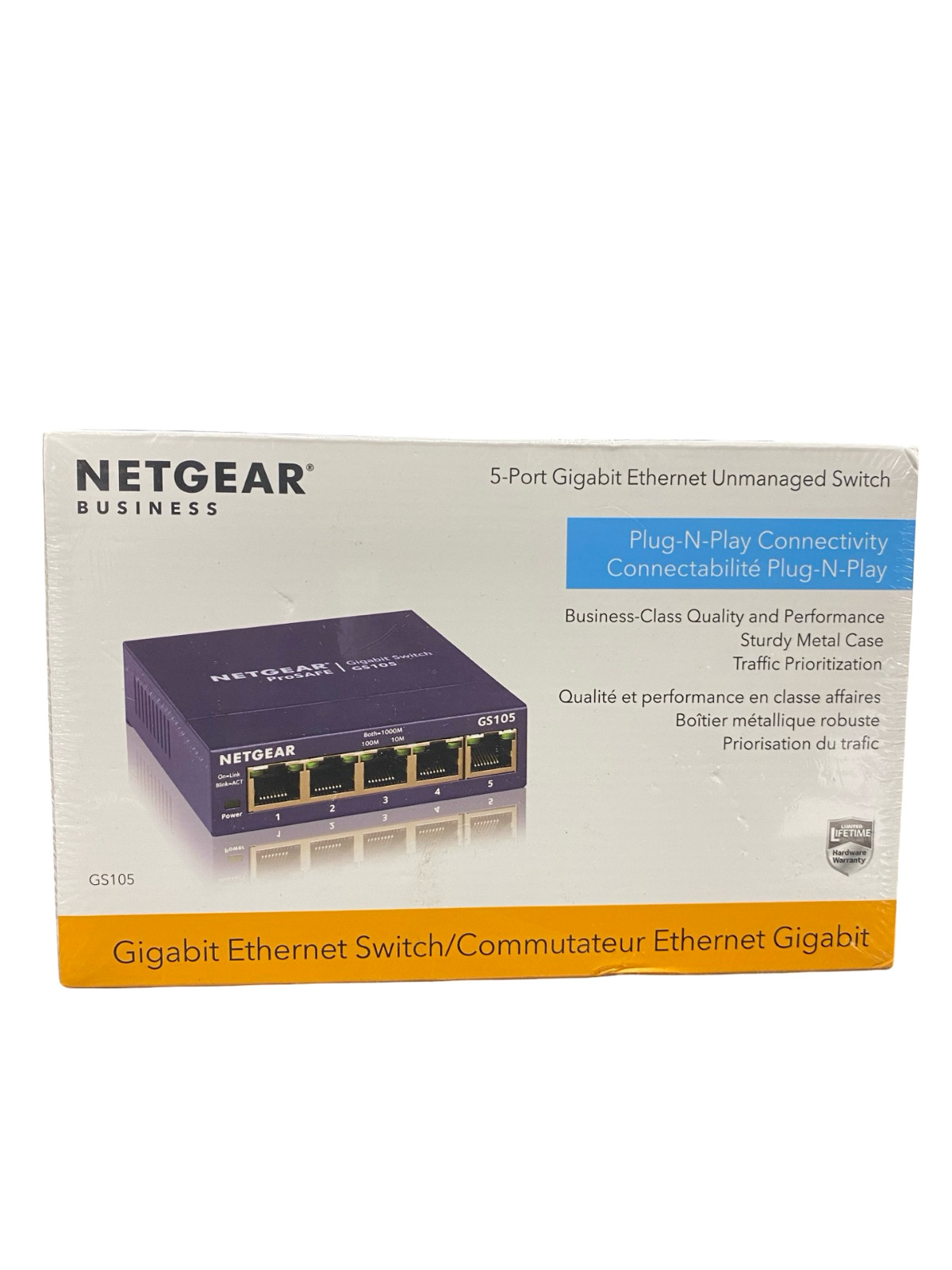 NEW NETGEAR Business GS105 5-Port Gigabit Ethernet Unmanaged Switch #30